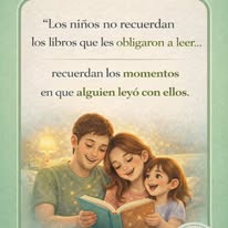 Familia leyendo un cuento